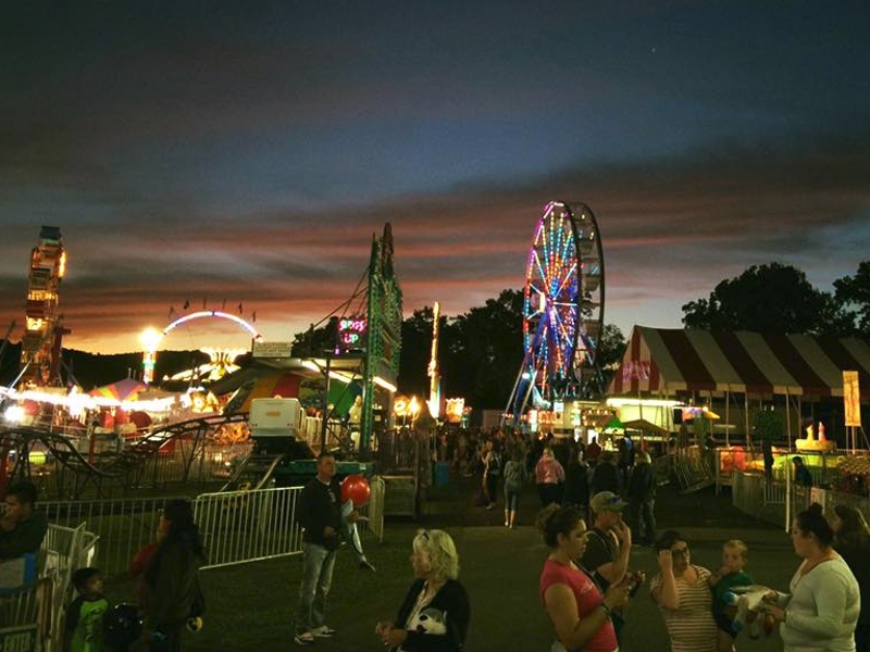 Franklin County Fair at sunset